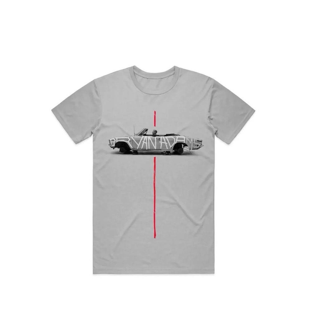 Bryan Adam's So Happy / Jacked Car Nov/Dec Dates - Light Grey Tee‎ medium